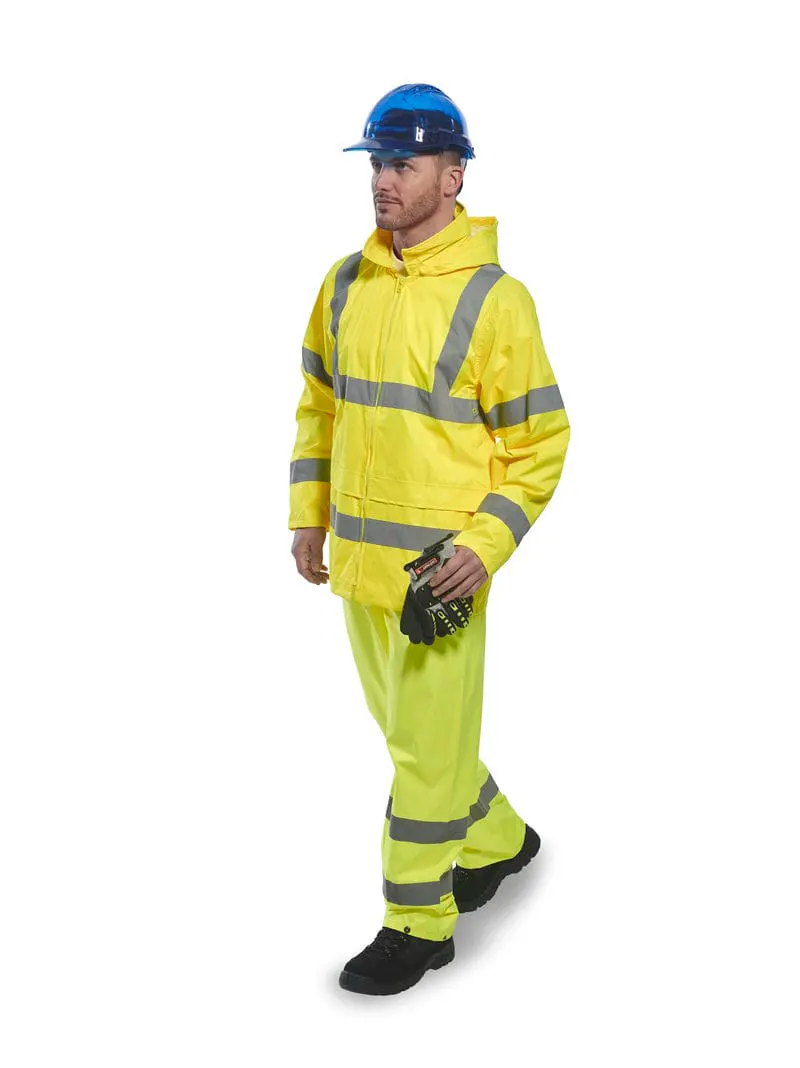 Portwest Mens Hi Vis Rain Jacket H440