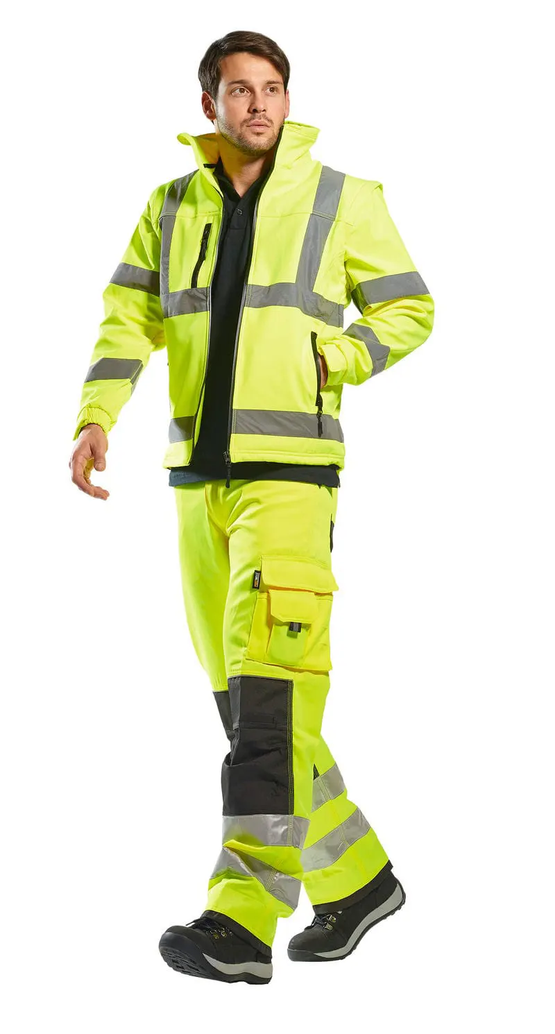 Portwest Mens Hi Vis Softshell Jacket 3L S428