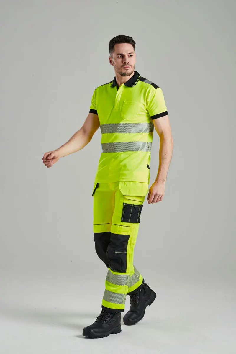 Portwest Mens Pw3 Hi Vis Holster Work Trousers T501 Regular Fit