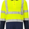 Portwest Mens Two Tone Long Sleeve Polo S279