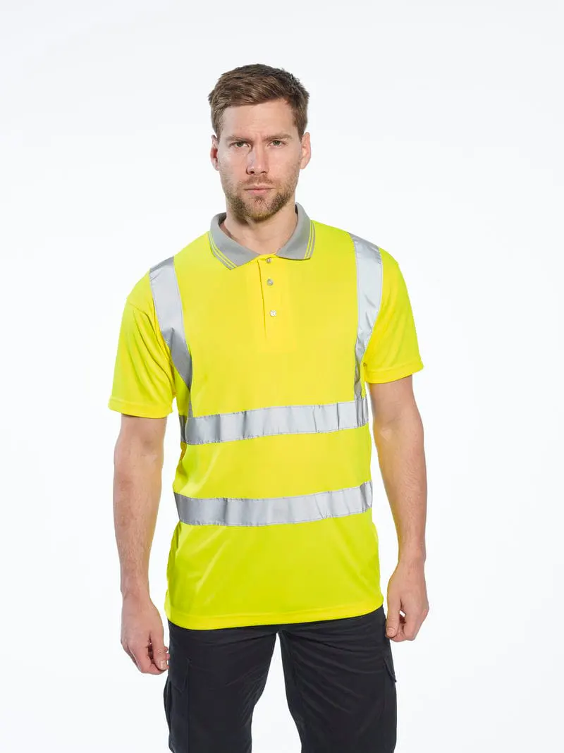 Portwest Unisex Hi Vis Short Sleeved Polo S477 And Rt22