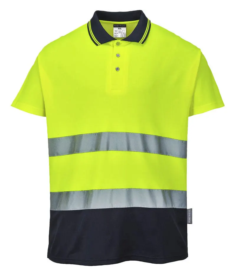 Portwest Unisex Two Tone Cotton Comfort Polo S174