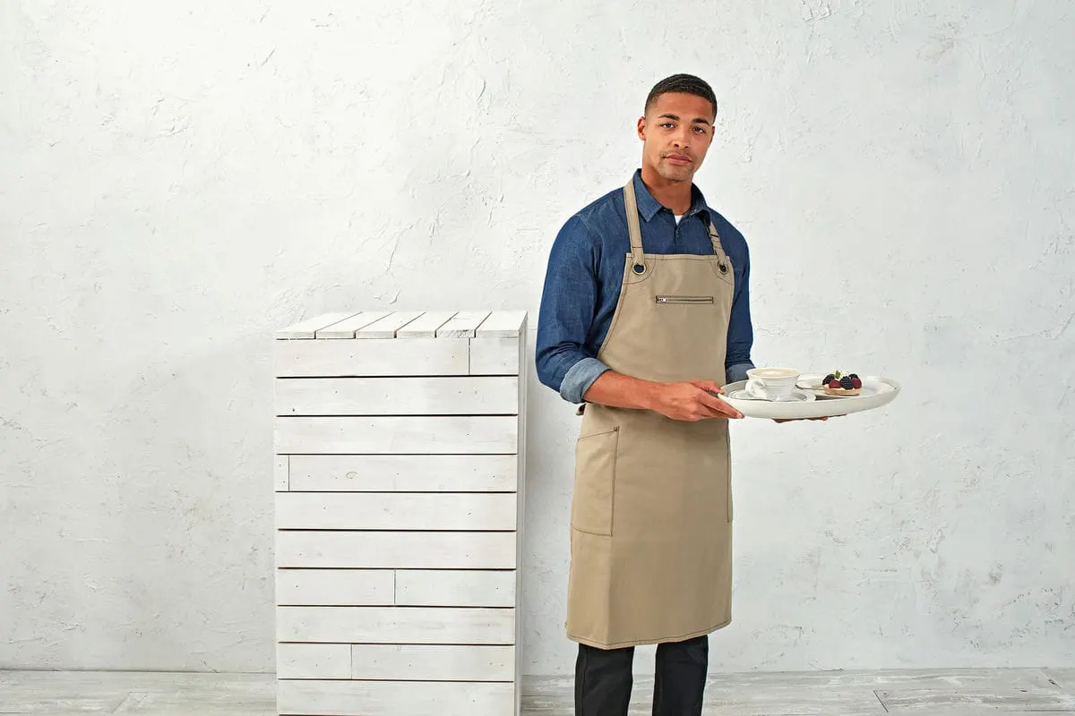 Premier Barley Contrast Stitch Sustainable Bib Apron