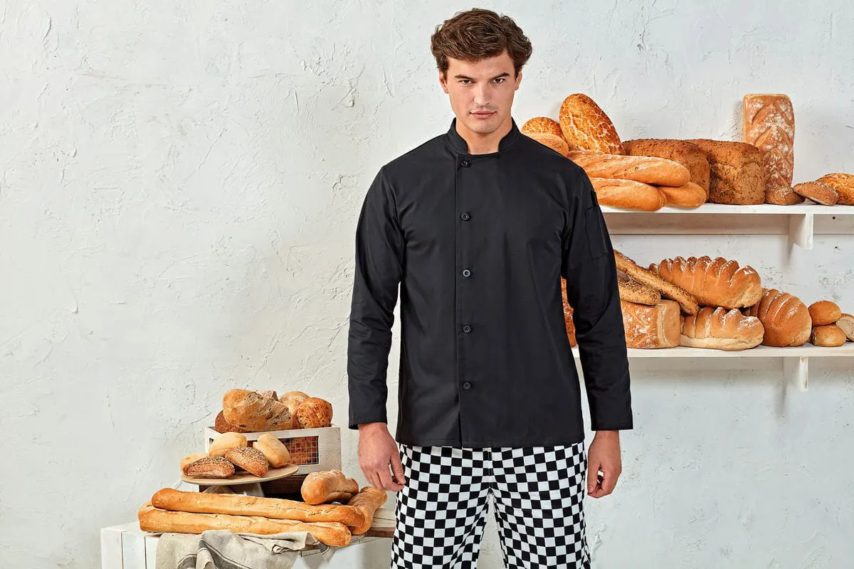 Premier Mens Chefs Essential Long Sleeve Jacket