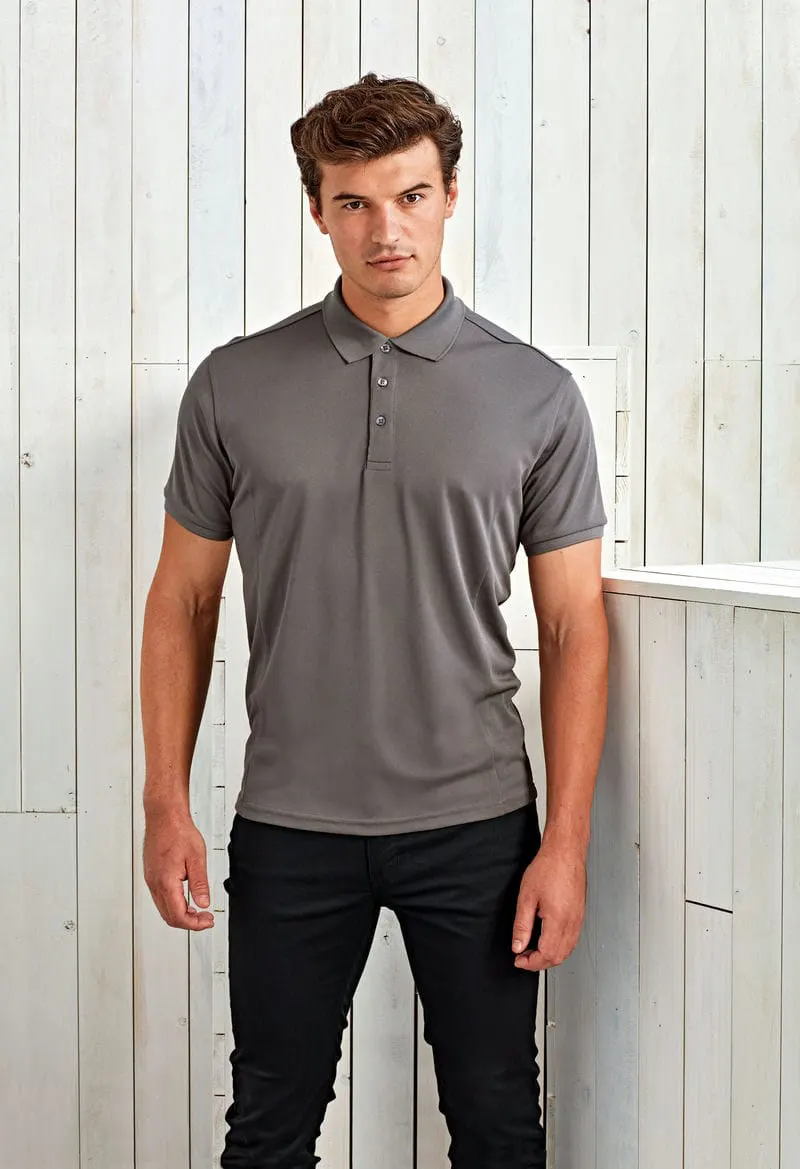 Premier Mens Coolchecker Plus Pique Polo With Coolplus