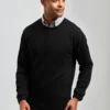 Premier Mens Crew Neck Cotton Rich Knitted Sweater