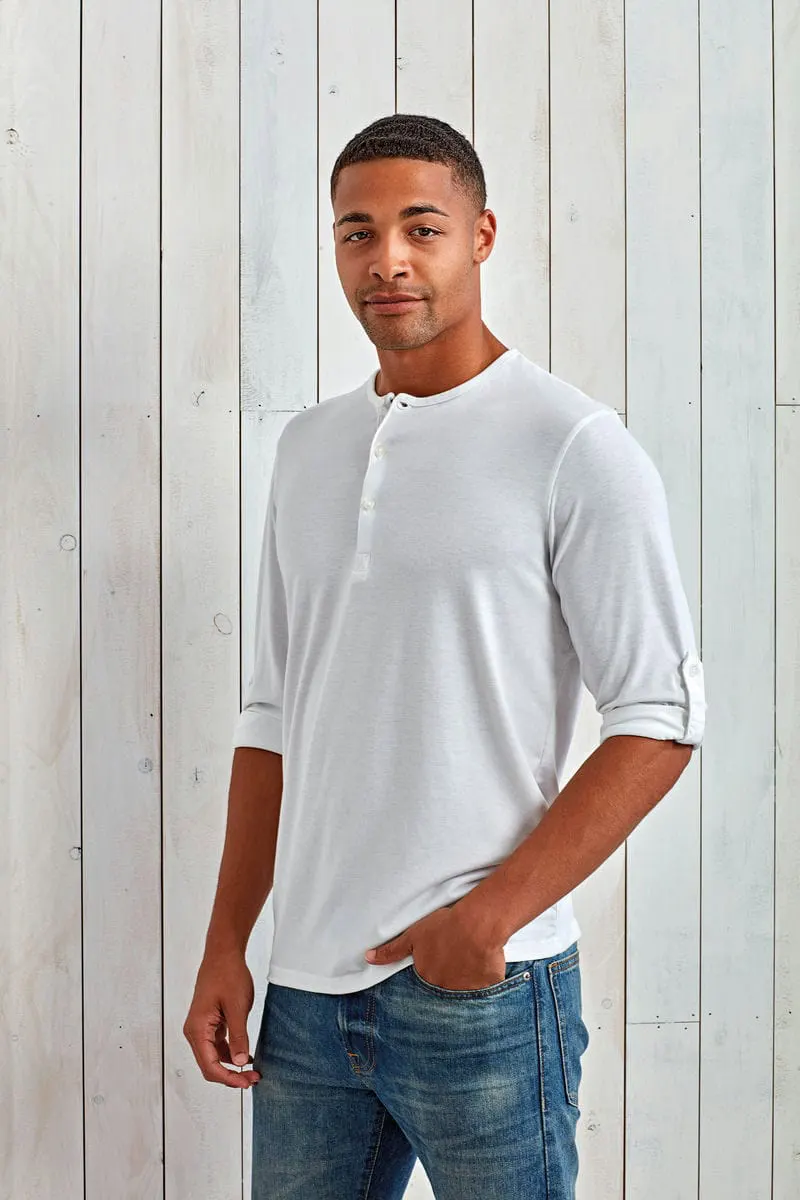Premier Mens Long John Roll Sleeve Tee