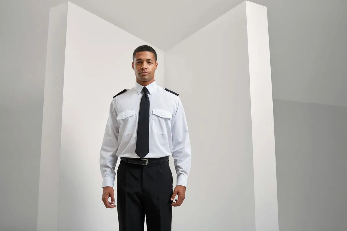 Premier Mens Long Sleeve Pilot Shirt