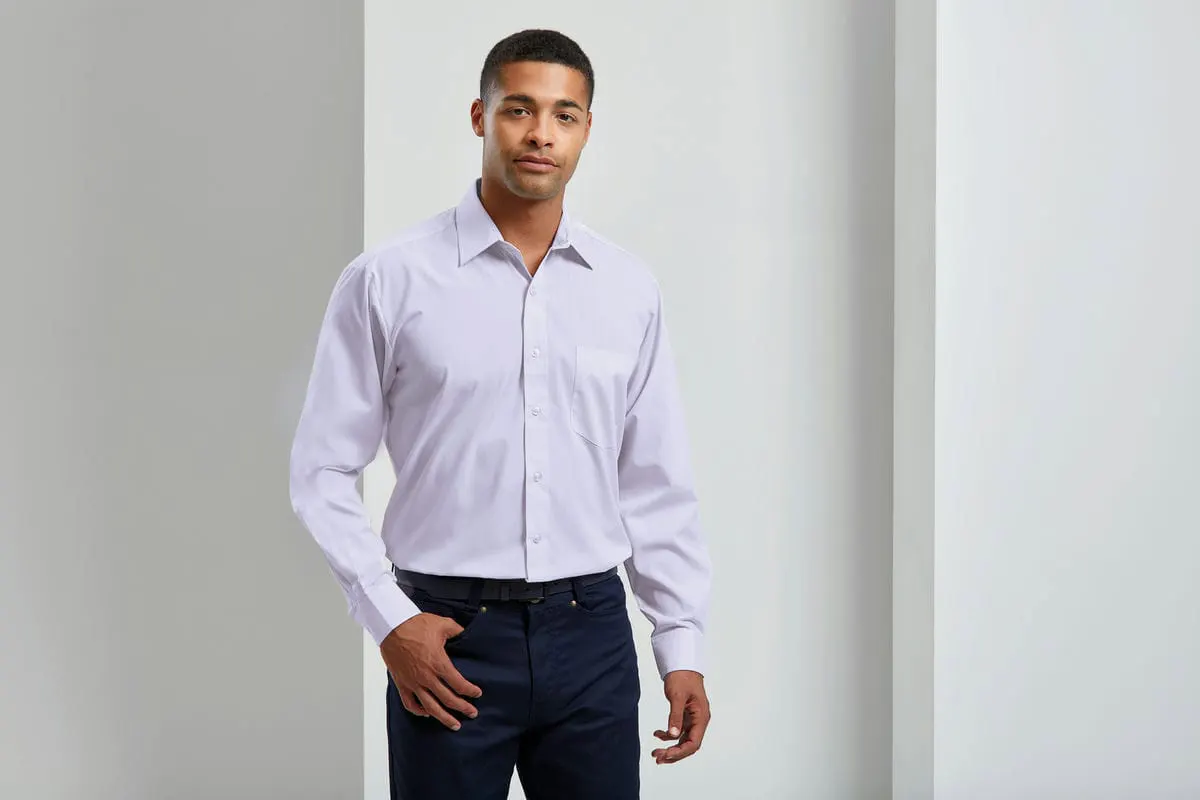 Premier Mens Long Sleeve Poplin Shirt