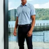 Premier Mens Microcheck Gingham Short Sleeve Cotton Shirt