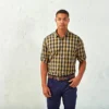 Premier Mens Mulligan Check Cotton Long Sleeve Shirt