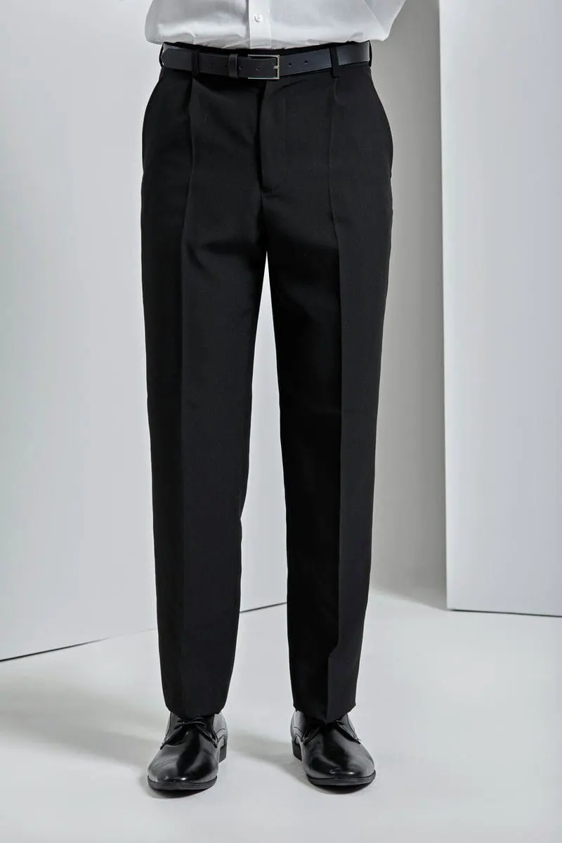 Premier Mens Polyester Trousers Single Pleat