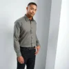 Premier Mens Poplin Fitted Long Sleeve Shirt