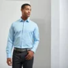 Premier Mens Stretch Fit Cotton Poplin Long Sleeve Shirt