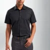 Premier Mens Stretch Fit Cotton Poplin Short Sleeve Shirt