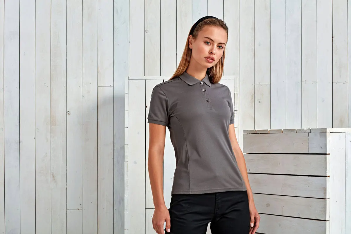 Premier Womens Coolchecker Plus Pique Polo With Coolplus