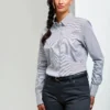 Premier Womens Cotton Rich Oxford Stripes Blouse
