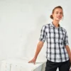 Premier Womens Ginmill Check Cotton Long Sleeve Shirt