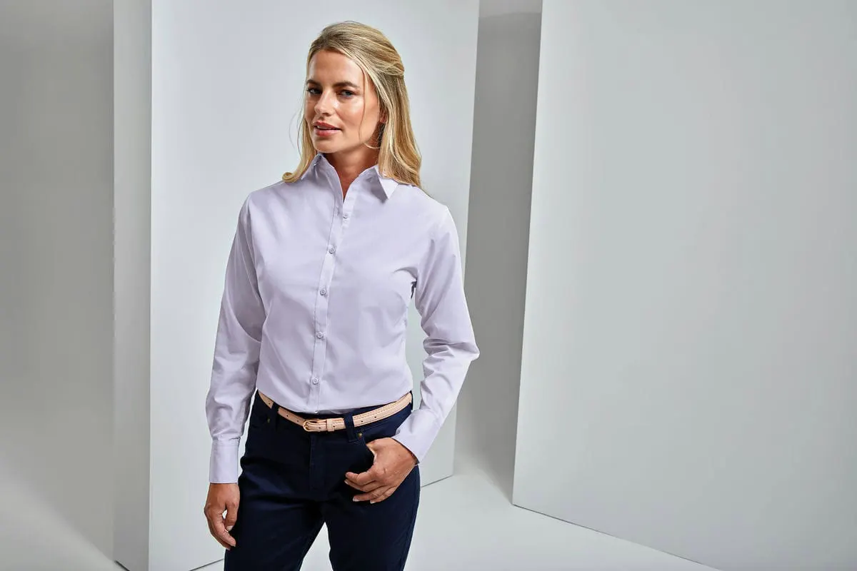 Premier Womens Poplin Long Sleeve Blouse