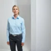 Premier Womens Stretch Fit Cotton Poplin Long Sleeve Blouse