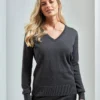 Premier Womens V Neck Knitted Sweater