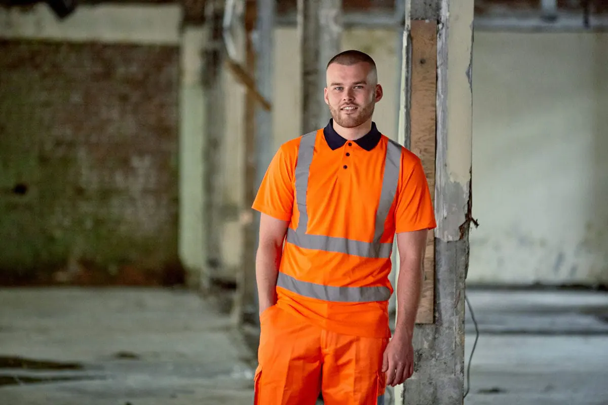 Prortx High Visibility Mens High Visibility Polo