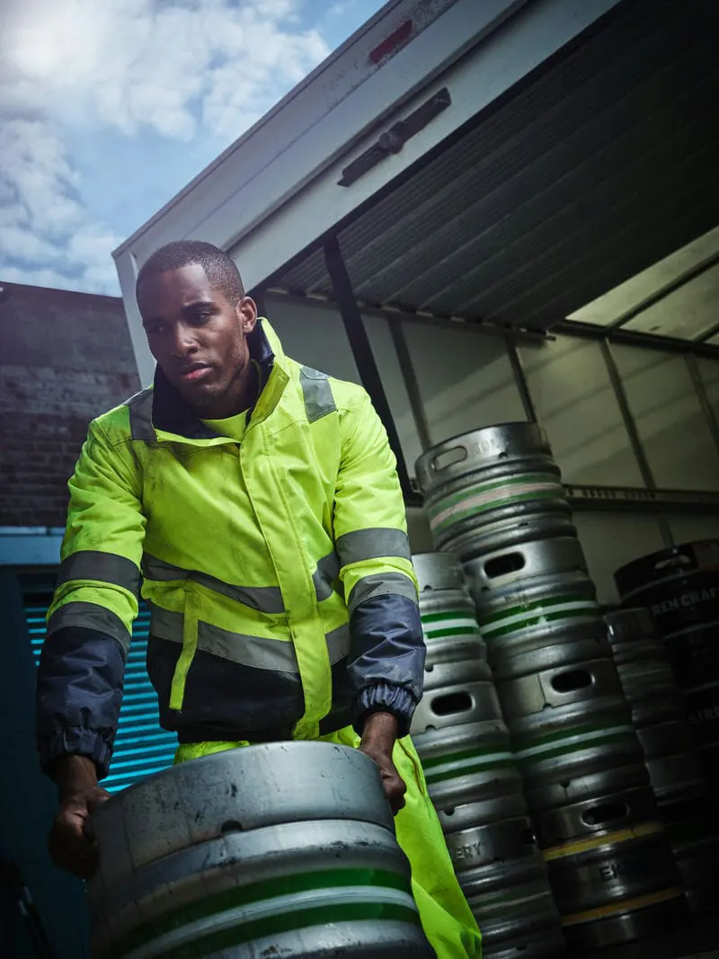 Regatta High Visibility Mens Pro Hi Vis Classic Bomber Jacket