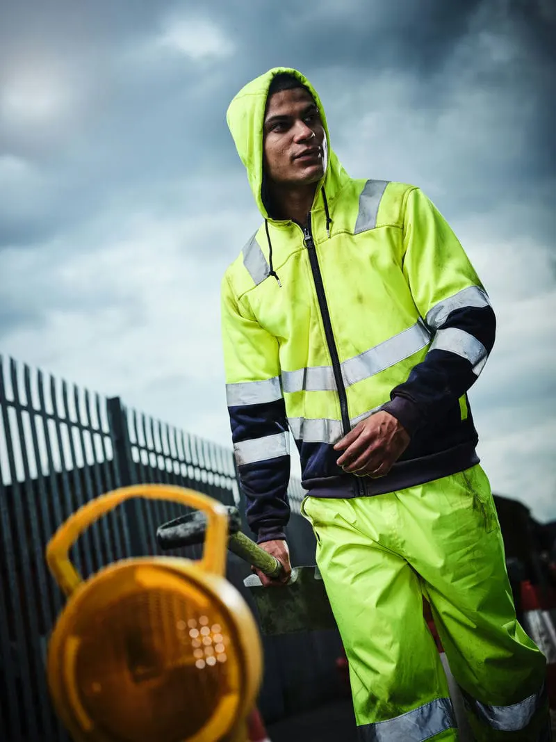 Regatta High Visibility Mens Pro Hi Vis Full Zip Hoodie