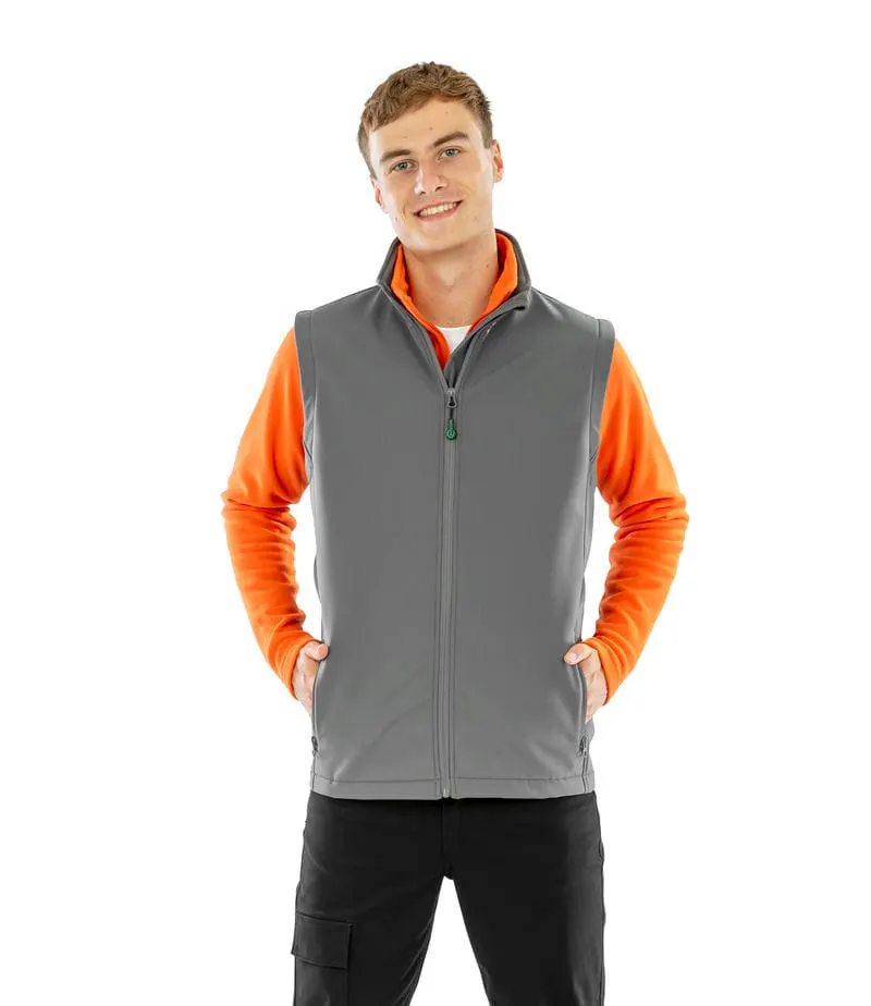 Result Genuine Recycled Mens Recycled 2 Layer Printable Softshell Bodywarmer
