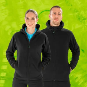 Result Genuine Recycled Mens Recycled Hooded Microfleece Jacket