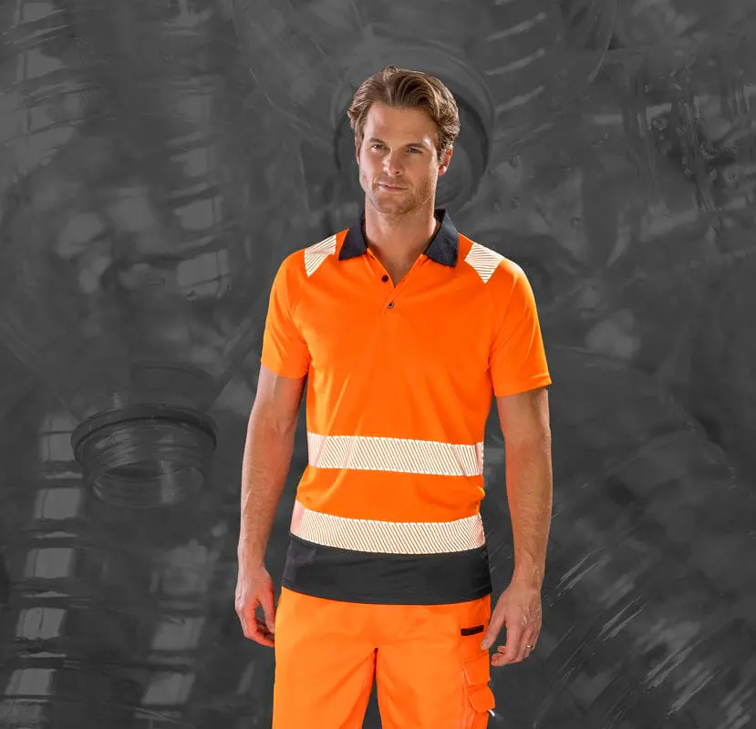 Result Genuine Recycled Mens Recycled Safety Polo