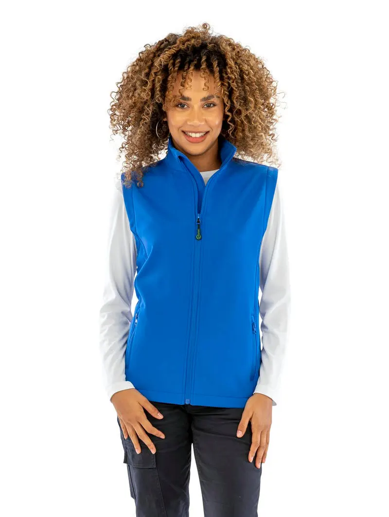 Result Genuine Recycled Womens Recycled 2 Layer Printable Softshell Bodywarmer