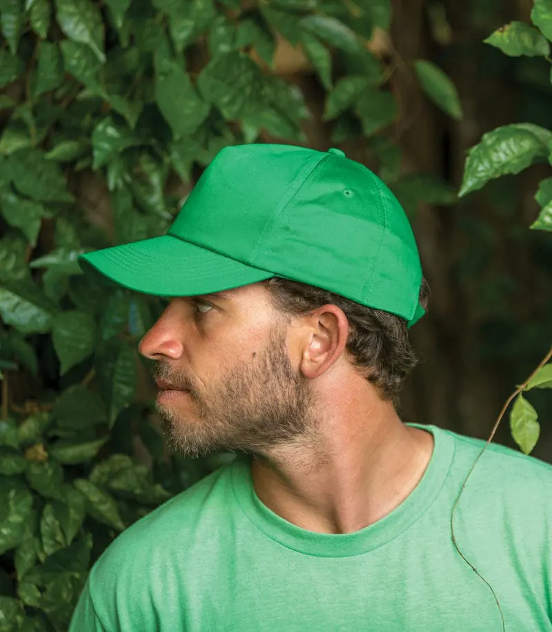 Result Headwear Boston 5 Panel Polycotton Printers Cap