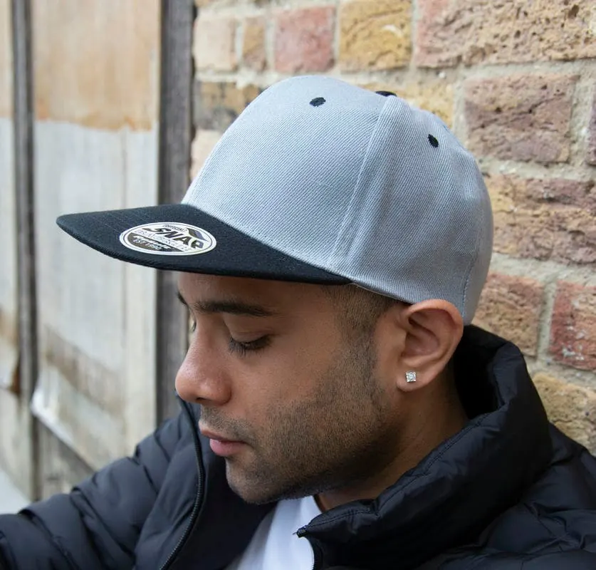 Result Headwear Bronx Original Flat Peak Snapback Dual Colour Cap