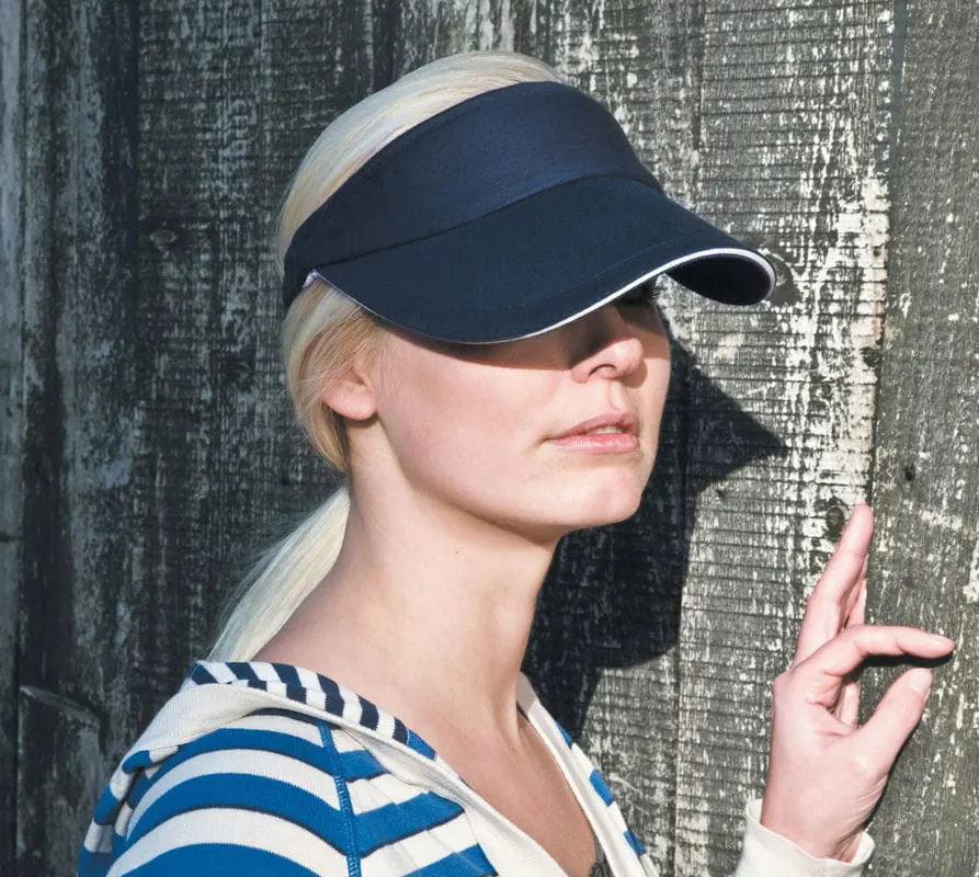 Result Headwear Herringbone Sun Visor With Sandwich Peak