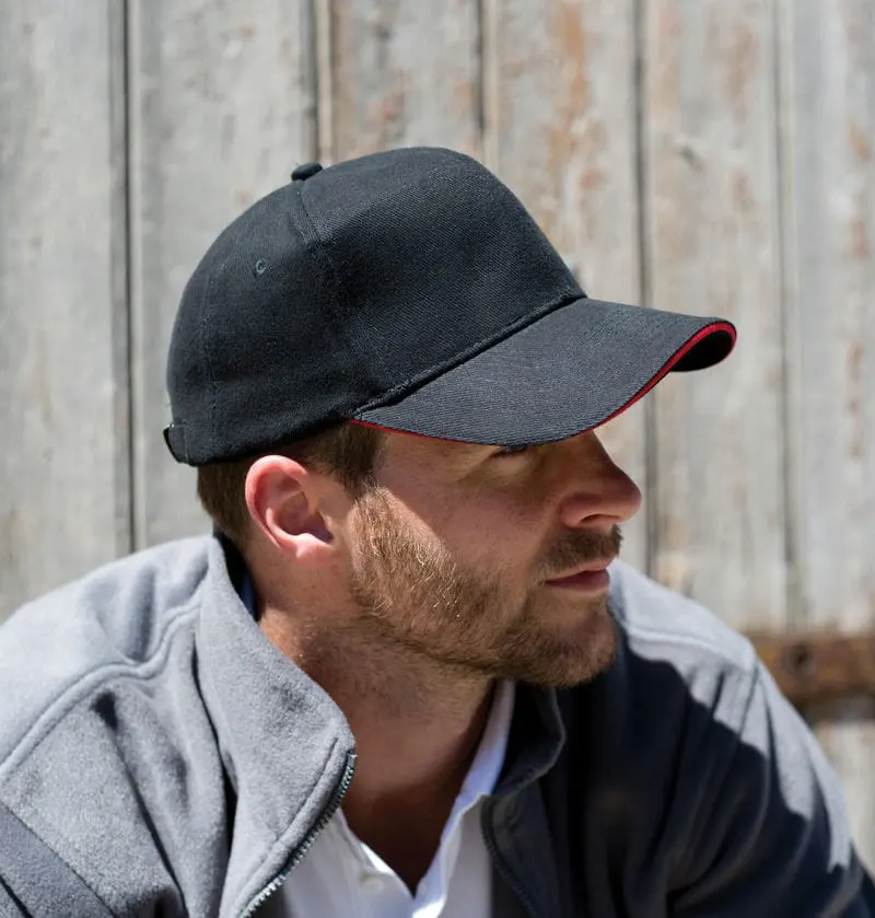 Result Headwear Pro Style Heavy Cotton Cap With Sandwich Peak