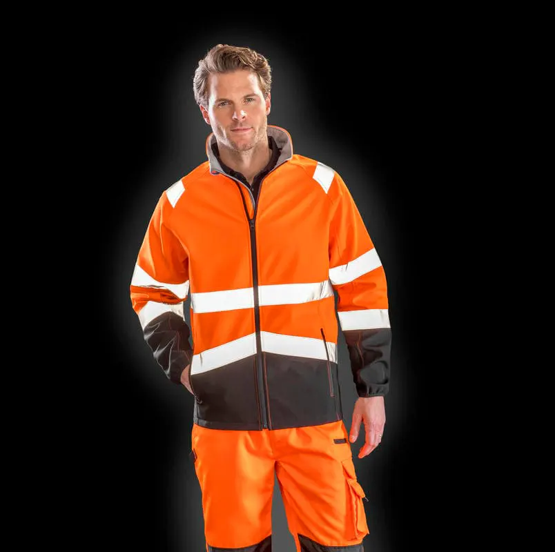 Result Safeguard Mens Printable Safety Softshell Jacket