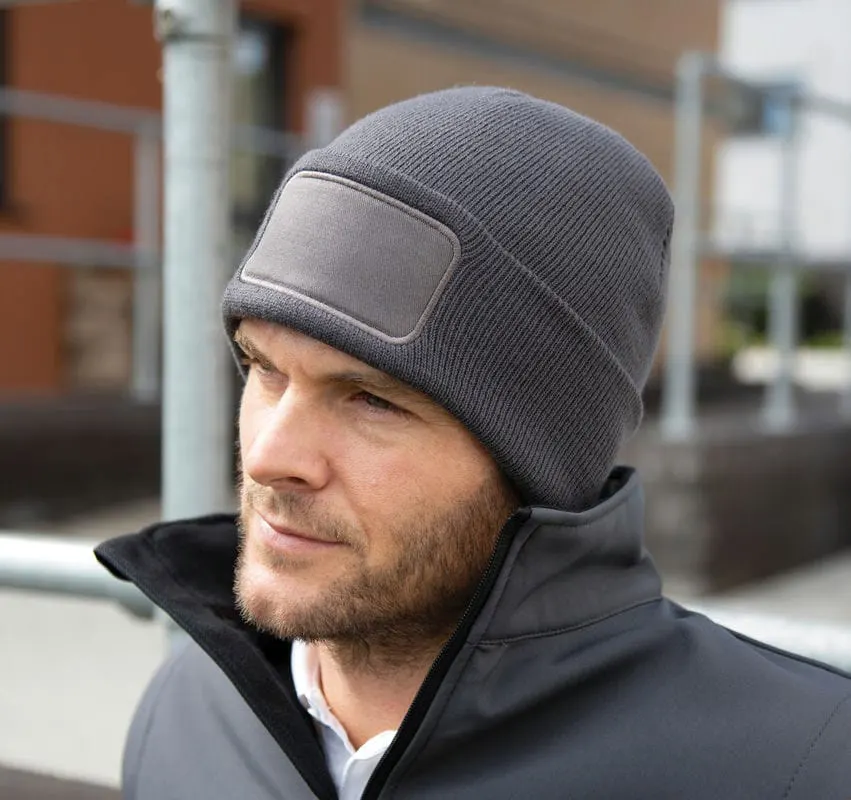 Result Winter Essentials Mens Double Knit Printers Beanie