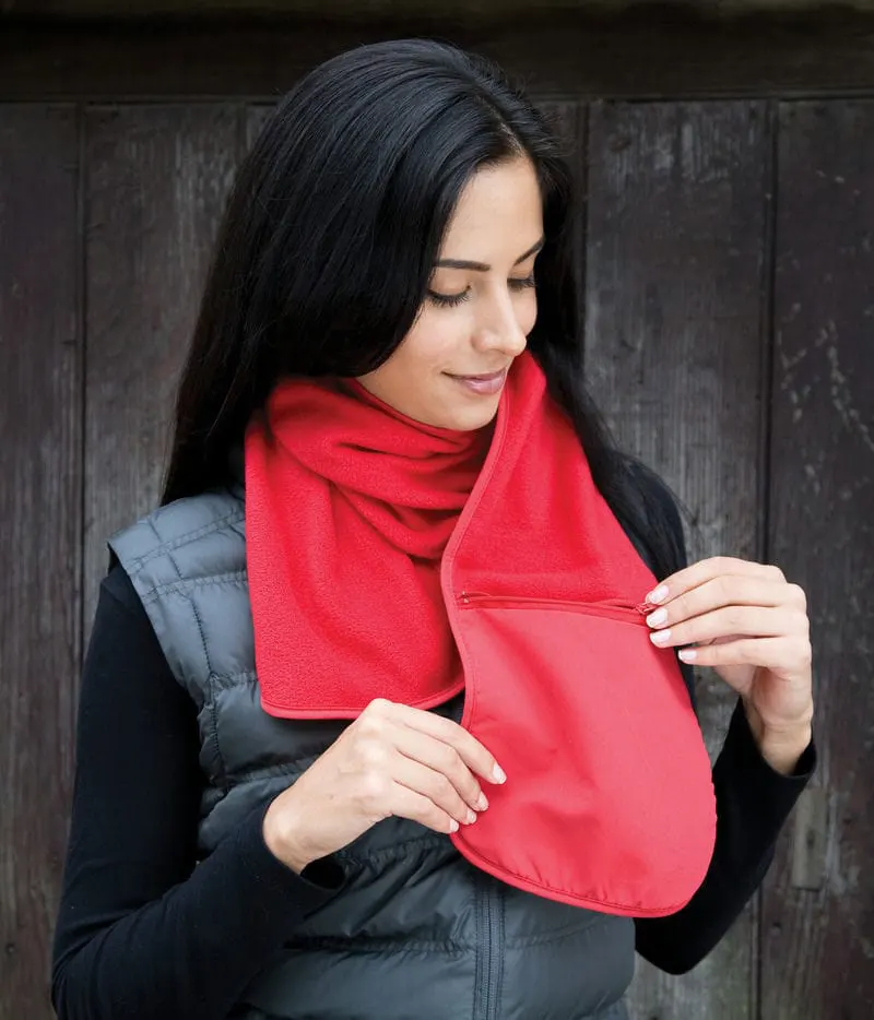 Result Winter Essentials Polartherm Fleece Scarf With Zip Pocket