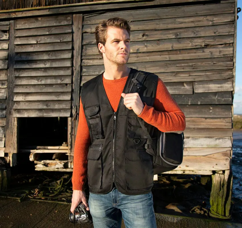 Result Workguard Mens Adventure Safari Waistcoat