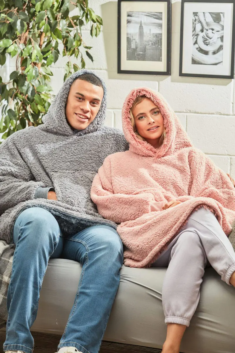 Ribbon Unisex The Ribbon Oversized Cosy Reversible Shaggy Sherpa Hoodie