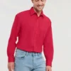 Russell Collection Mens Long Sleeve Polycotton Easycare Poplin Shirt