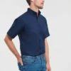 Russell Collection Mens Short Sleeve Easycare Oxford Shirt