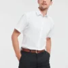 Russell Collection Mens Short Sleeve Herringbone Shirt