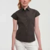 Russell Collection Womens Short Sleeve Easycare Fitted Stretch Shirt