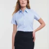 Russell Collection Womens Short Sleeve Herringbone Shirt