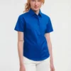 Russell Collection Womens Short Sleeve Oxford Shirt