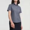 Russell Collection Womens Short Sleeve Polycotton Easycare Poplin Shirt