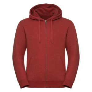 Russell Europe Mens Authentic Melange Zipped Hood Sweatshirt