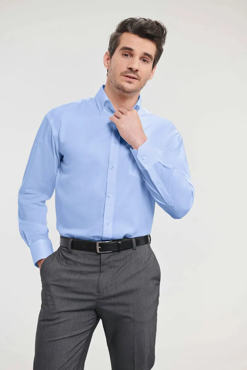 Russell Europe Mens Long Sleeve Ultimate Non Iron Shirt